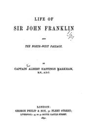 Cover of: Life of Sir John Franklin and the North-west Passage.