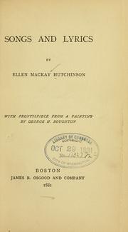 Cover of: Songs and lyrics