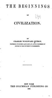 Cover of: The beginnings of civilization.