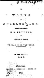 Cover of: The works of Charles Lamb by Charles Lamb
