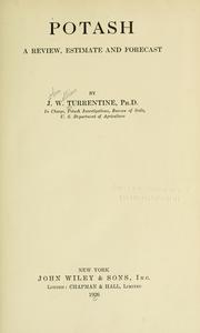 Cover of: Potash by Turrentine, J. W.