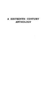 Cover of: A sixteenth-century anthology