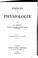 Cover of: Précis de physiologie