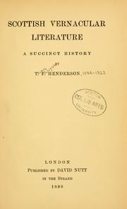 Cover of: Scottish vernacular literature by T. F. Henderson