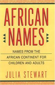 Cover of: African Names: Names from the African Continent for Children and Adults