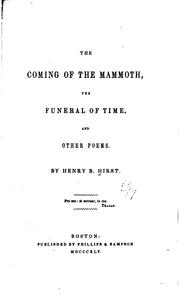 Cover of: The coming of the mammoth: The funeral of time