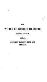Cover of: The remains of that sweet singer of The temple by George Herbert