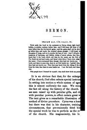 Cover of: God's purpose in planting the American church.: A sermon, before the American Board of Commissioners for Foreign Missions, at the meeting in Boston, Mass., October 2, 1860.