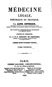 Cover of: Médecine légale, théorique et pratique