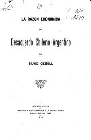 Cover of: La razon económica del desacuerdo chileno-argentino
