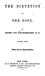 Cover of: The dietetics of the soul.