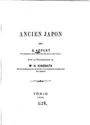 Cover of: Ancien Japon