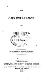 Cover of: The omnipresence of the Diety.: A poem.
