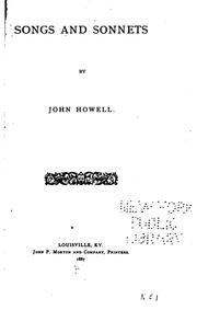 Cover of: Songs and sonnets