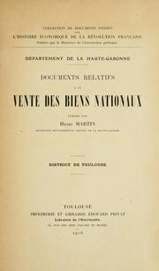 Cover of: Documents relatifs à la vente des biens nationaux by Henri Martin