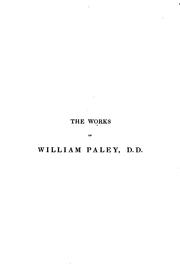 Cover of: The works of William Paley ... by William Paley