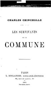 Cover of: Les survivants de la commune.
