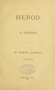 Cover of: Herod: a tragedy