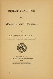 Cover of: Object-teaching: or, Words and things