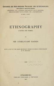 Cover of: Ethnography: castes and tribes