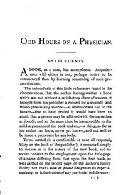 Cover of: Odd hours of a physician