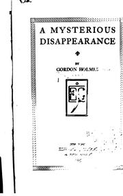 Cover of: A mysterious disappearance