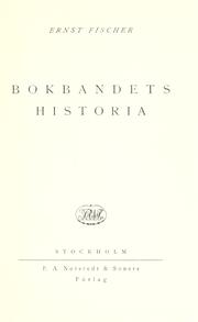 Cover of: Bokbandets historia.