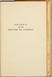 Cover of: Antheil and the Treatise on harmony: with supplementary notes
