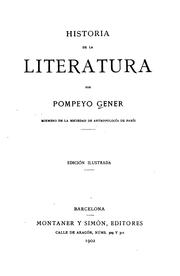 Cover of: Historia de la literatura
