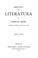 Cover of: Historia de la literatura