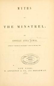 Cover of: Myths of the minstrel.