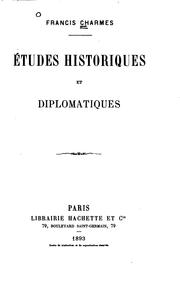 Cover of: Etudes historiques et diplomatiques