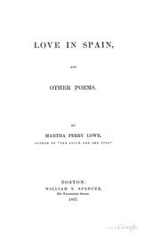 Cover of: Love in Spain by Martha Perry Lowe