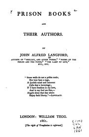 Cover of: Prison books and their authors. by John Alfred Langford