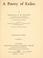 Cover of: A poetry of exiles
