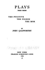 Cover of: Plays by John Galsworthy