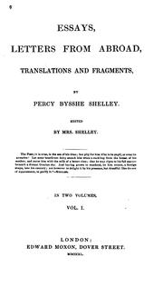 Cover of: Essays, letters from abroad, translations and fragments by Percy Bysshe Shelley