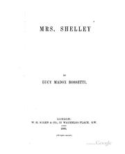 Cover of: Mrs. Shelley