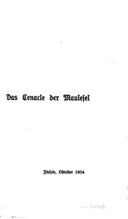 Cover of: Zwei Stilpe-Komödien: das Cenacle der Maulesel und die Schlangendame