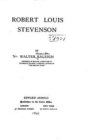 Cover of: Robert Louis Stevenson by Sir Walter Alexander Raleigh