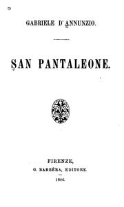 Cover of: San Pantaleone. by Gabriele D'Annunzio