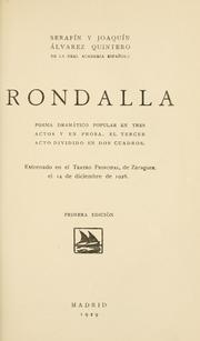 Cover of: Rondalla: poema dramático popular en tres actos y en prosa.