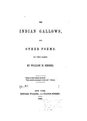 Cover of: The Indian Gallows, and other poems.