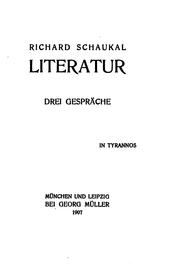 Cover of: Literatur: drei gespräche.