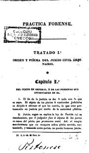 Prontuario de practica forense by Manuel Antonio Castro