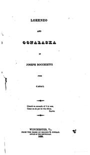 Cover of: Lorenzo and Oonalaska by Joseph Rocchietti