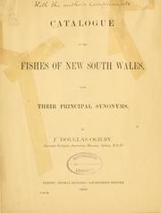 Cover of: Catalogue of the fishes of New South Wales: with their principal synonyms.