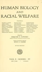 Cover of: Human biology and racial welfare