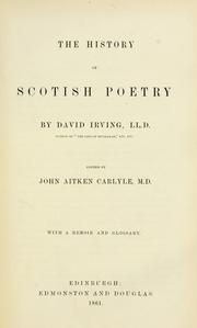 Cover of: The history of Scotish poetry