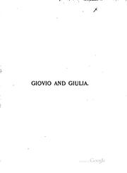 Cover of: Giovio and Guilia: a metrical romance